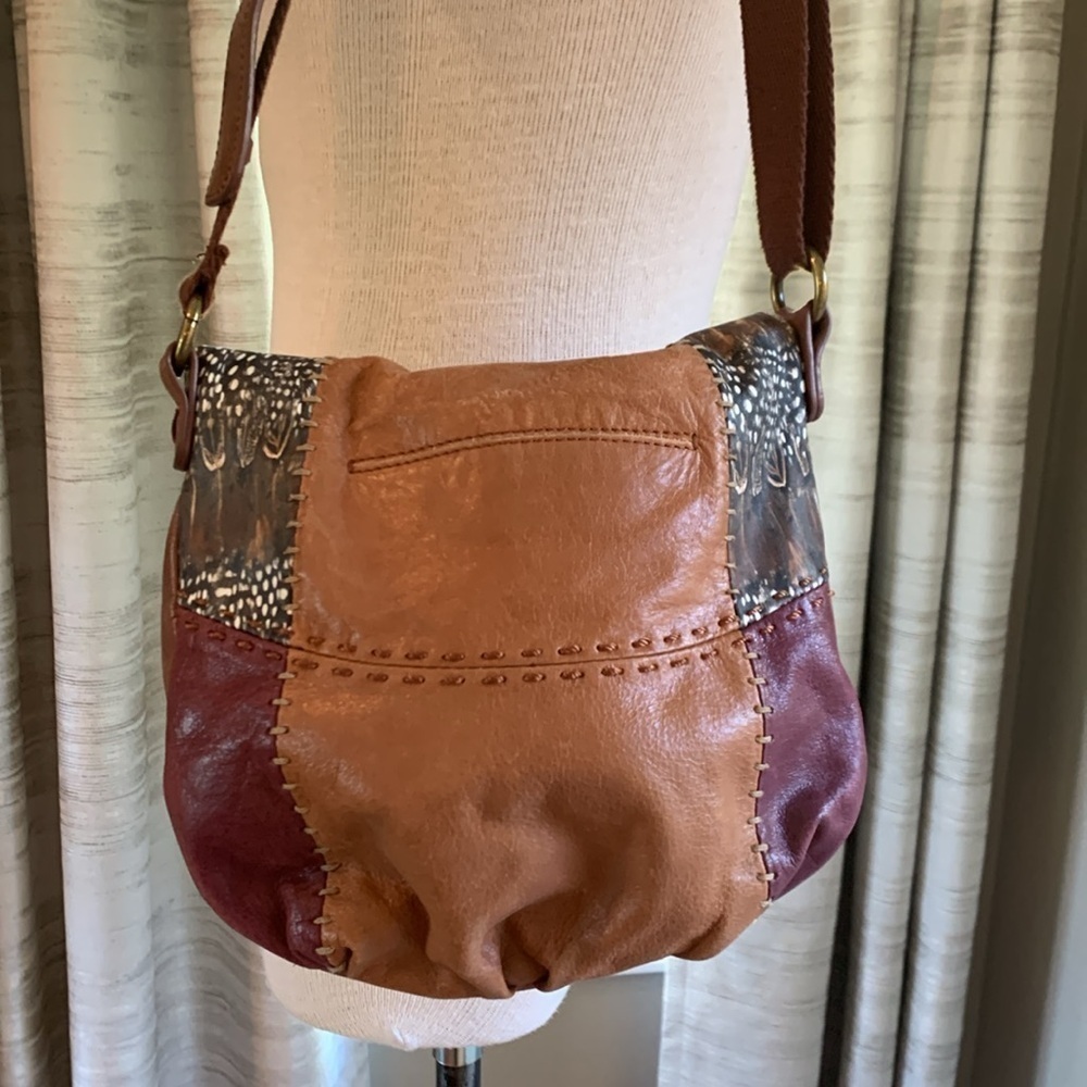 The Sak multi colored patchwork leather shoulder strap purse - Picture 4 of 12
